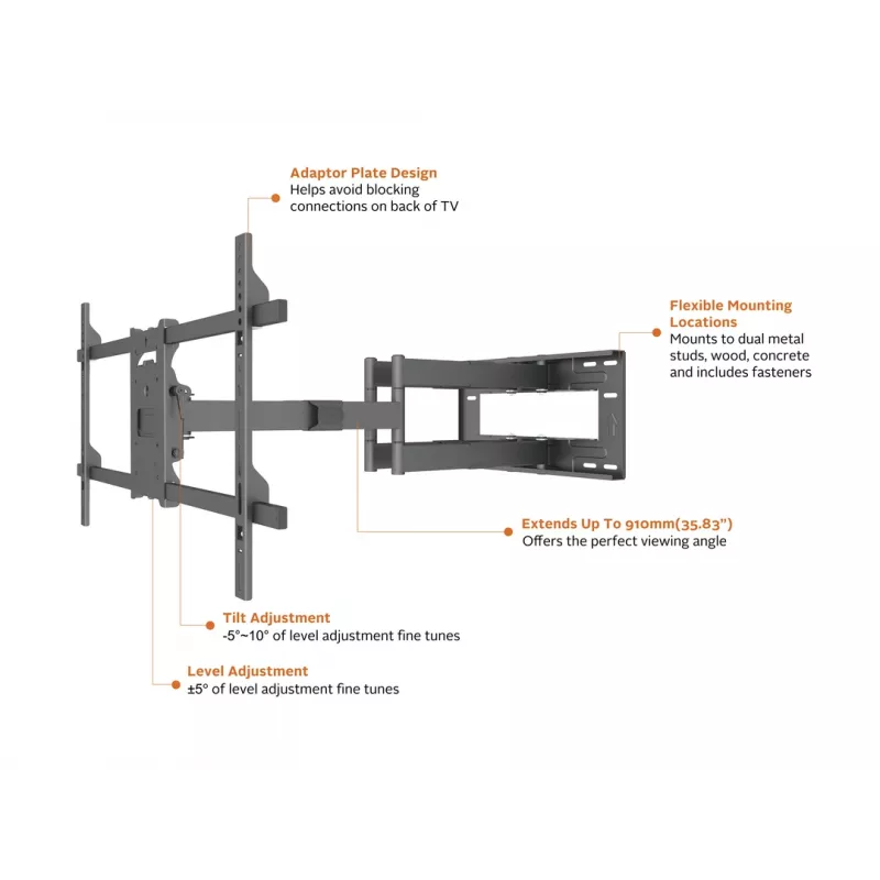 Multibrackets M Universal Long Reach Arm 910mm HD, Dual
