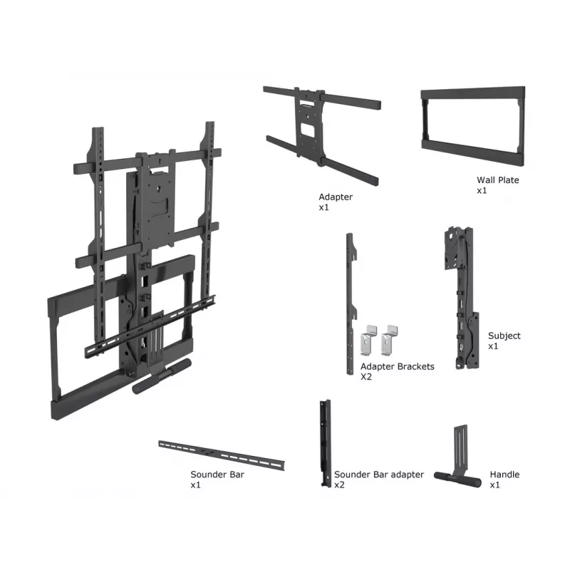 Multibrackets M Pull Down Full Motion Flexarm – spyruoklinis televizoriaus laikiklis (40 inch–65 inch, iki 28 kg)