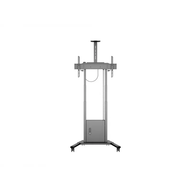 Multibrackets M Motorizuotas grindų stovas 120 kg juodas, su spintele ir kameros lentyna