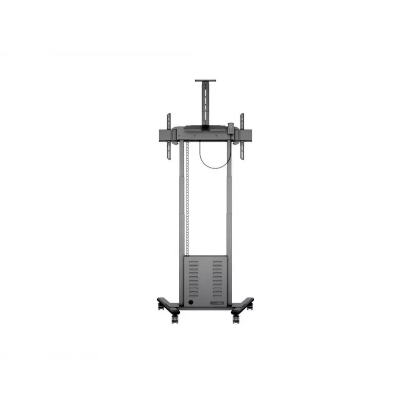 Multibrackets M Motorizuotas grindų stovas 120 kg juodas, su spintele ir kameros lentyna