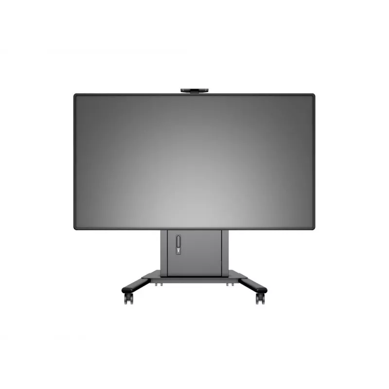 Multibrackets M Motorizuotas grindų stovas 120 kg juodas, su spintele ir kameros lentyna