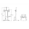 Multibrackets M Motorizuotas grindų stovas 120 kg juodas, su spintele ir kameros lentyna