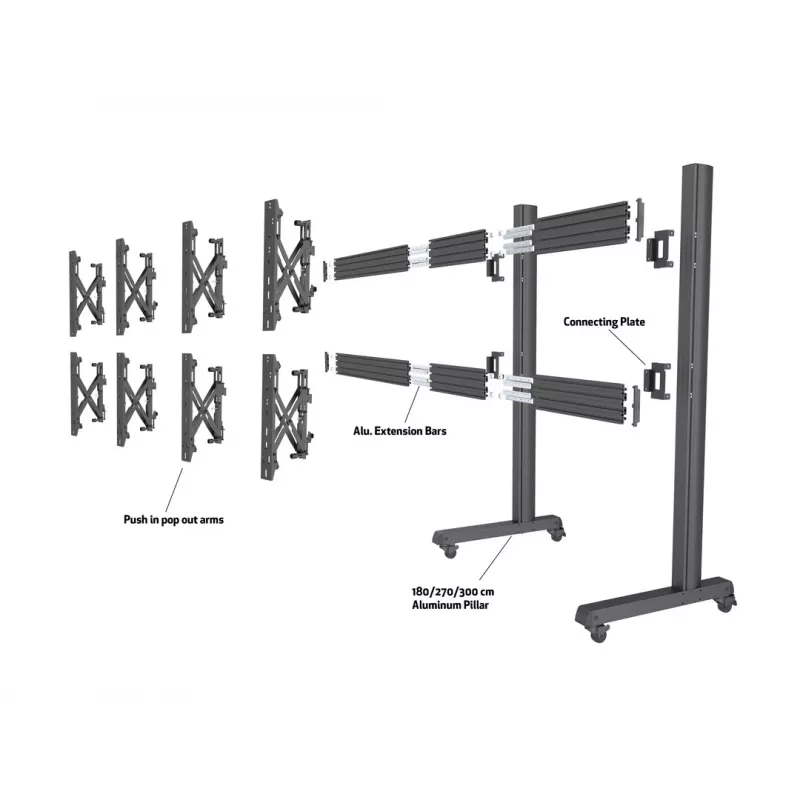 Įrenginio plokštė Multibrackets M Pro Series jungiamoji plokštė juoda plieninė 2,1 kg