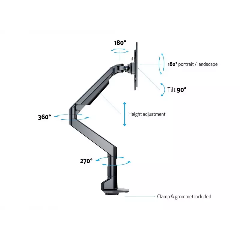 Multibrackets M VESA Gas Lift XL Single Juoda