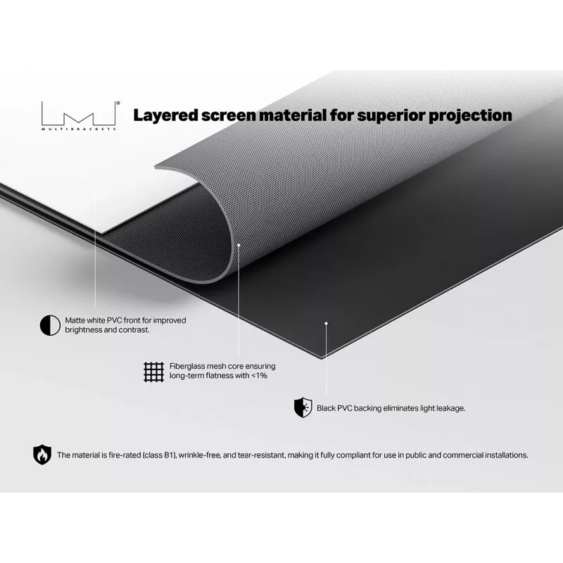 Multibrackets M 1:1 rankinė projekcinė drobė 240x240, 135 colių balta versija