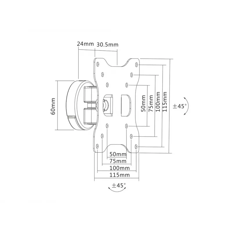 Full-Motion Mount Multibrackets M VESA I 50 75 100
