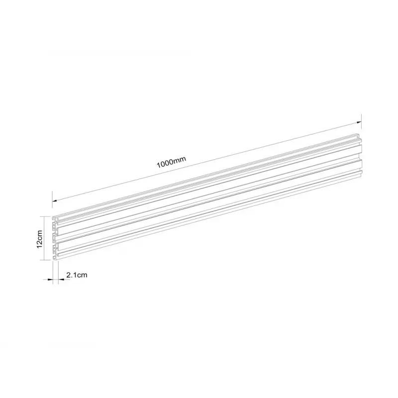 Multibrackets M Pro Series vieno ekrano bėgelis 100cm juodas