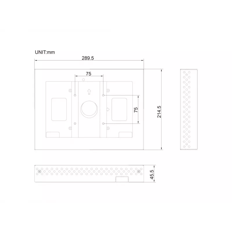 Korpusas MULTIBRACKETS M Pro Series ELO 10 colių monitoriams – plieninis, juodas, 2 kg