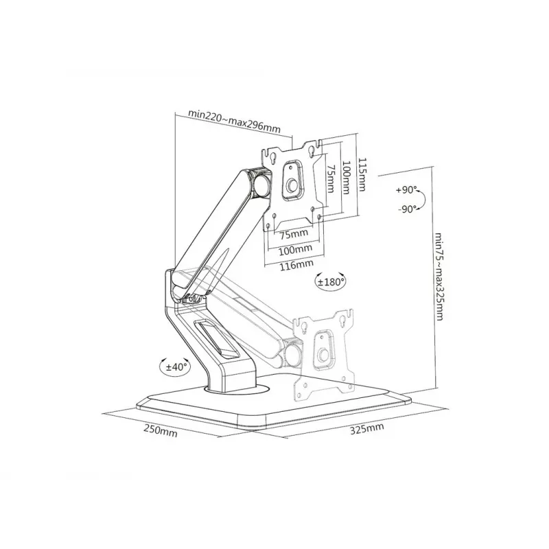 Deskstand Multibrackets M Deskstand Touch Basic