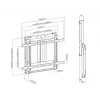 Sieninio tvirtinimo laikiklis MULTIBRACKETS M Counterbalanced HD 37 colių–55 colių televizoriams, VESA 200x200–800x400, 23–40 kg, aukščio reguliavimas 0–400 mm, juodas
