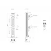 Multibrackets M VESA Deskmount HD Dual Vertical Widescreen 32 col. - 50 col. stalinis tvirtinimas spaustuvu arba kiauryminiu varžtu