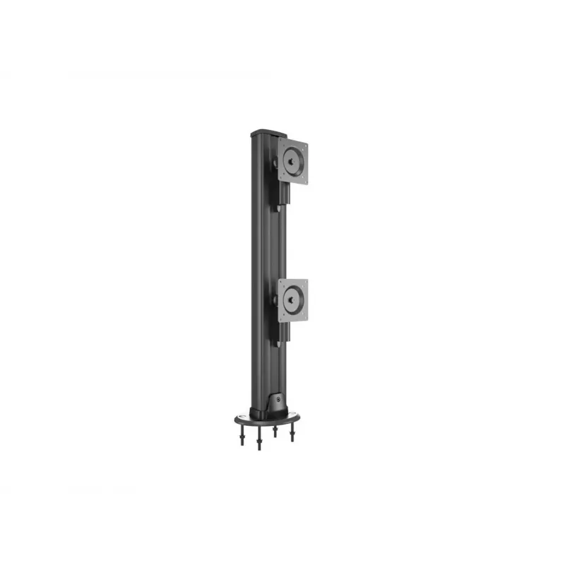 Grommet base MULTIBRACKETS M Deskmount HD — aliuminis korpusas, juodas, Ø 21 cm, H 40 mm, 500 g