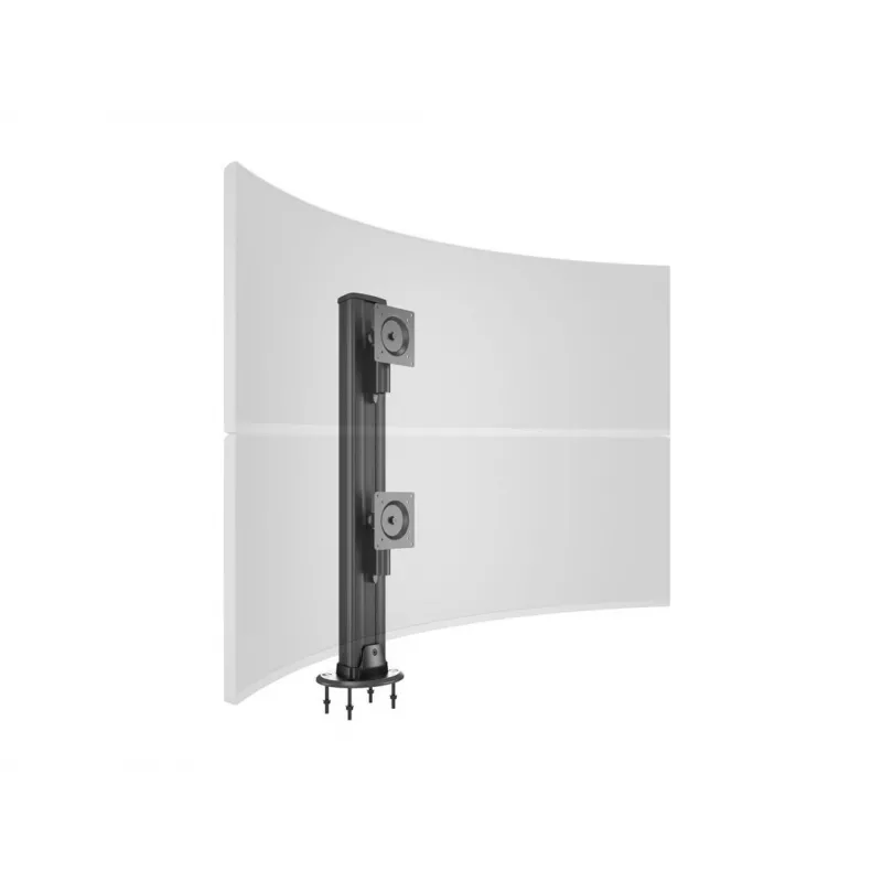 Grommet base MULTIBRACKETS M Deskmount HD — aliuminis korpusas, juodas, Ø 21 cm, H 40 mm, 500 g