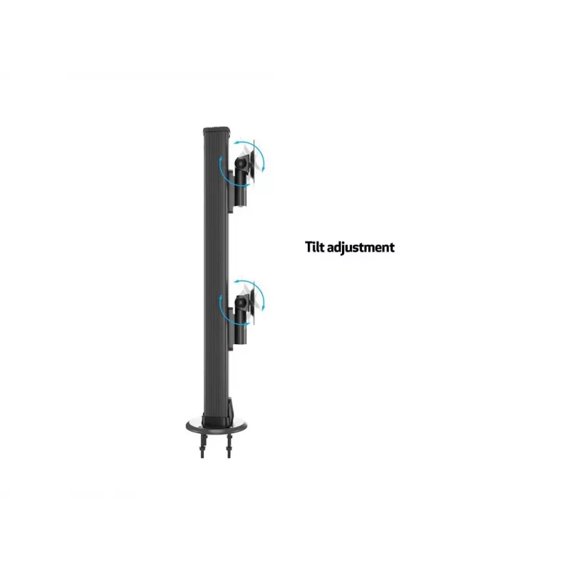 Grommet base MULTIBRACKETS M Deskmount HD — aliuminis korpusas, juodas, Ø 21 cm, H 40 mm, 500 g