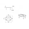 Grommet base MULTIBRACKETS M Deskmount HD — aliuminis korpusas, juodas, Ø 21 cm, H 40 mm, 500 g