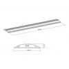 Multibrackets M kabelių dangtis grindims, aliuminis - 139mm P - 750mm I