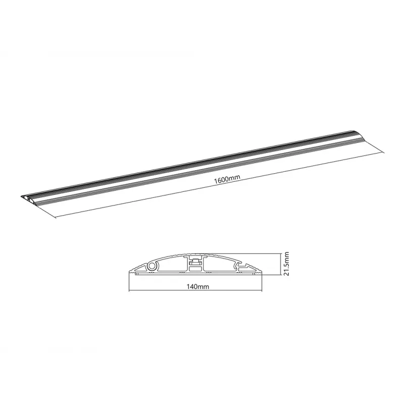 Multibrackets M kabelis Cover Floor Juoda - 139mm W - 1600mm L