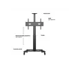 Multibrackets M Motorizuotas viešasis ant grindų stovintis stovas, vienas stulpas 170 HD, 60 kg talpa, 32–75 col.