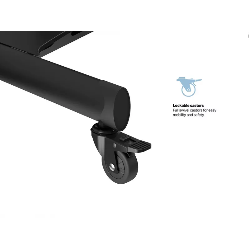 Multibrackets M Motorizuotas viešasis ant grindų stovintis stovas, vienas stulpas 170 HD, 60 kg talpa, 32–75 col.