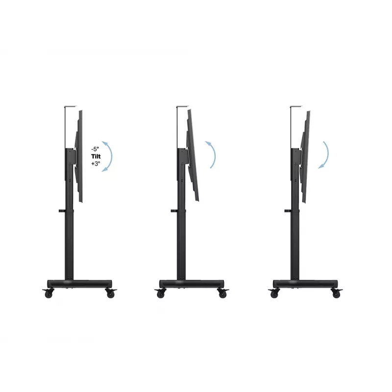 Multibrackets M Motorizuotas viešasis ant grindų stovintis stovas, vienas stulpas 170 HD, 60 kg talpa, 32–75 col.