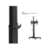 Multibrackets M Motorizuotas viešasis ant grindų stovintis stovas, vienas stulpas 170 HD, 60 kg talpa, 32–75 col.
