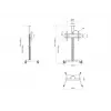Multibrackets M Motorizuotas viešasis ant grindų stovintis stovas, vienas stulpas 170 HD, 60 kg talpa, 32–75 col.