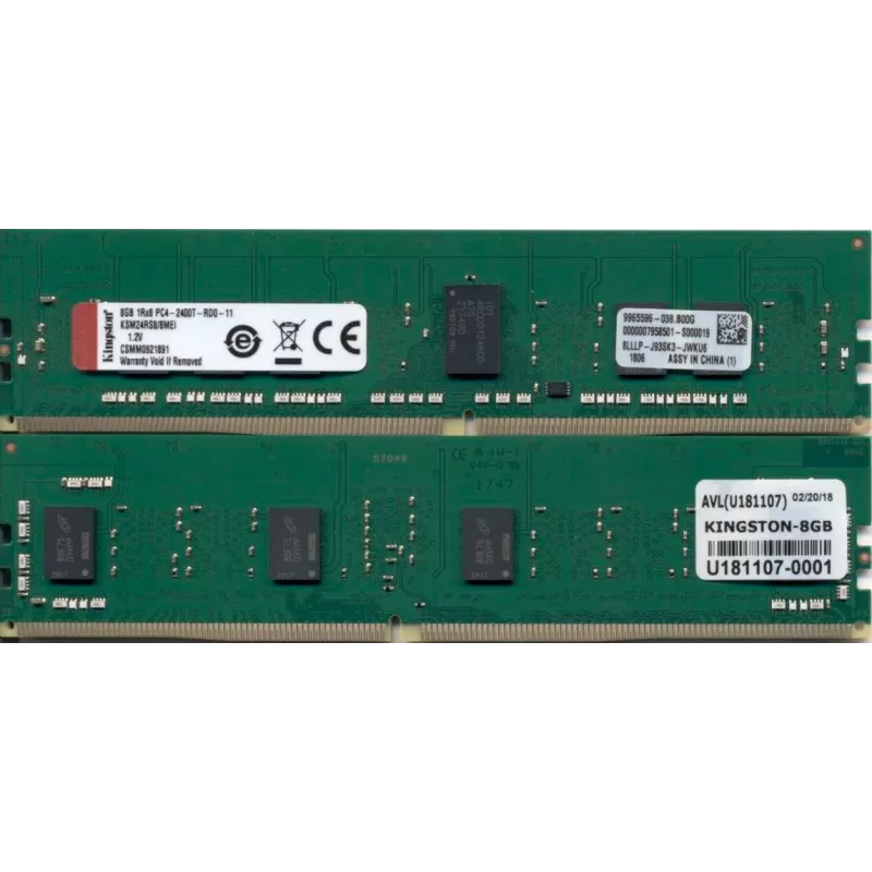 Kingston Technology KSM24RS8/8MEI atminties modulis 8 GB 1 x 8 GB DDR4 288 kontaktų DIMM ECC