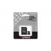 “MicroSDXC” atminties kortelė Kingston 128GB Industrial C10 A1 pSLC UHS-I, skaitymo greitis 100 MB/s, rašymo greitis 80 MB/s, V30/U3, juoda + SD adapteris