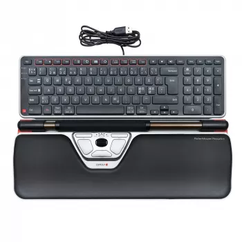 Contour Design Rollerpelė Red Plus + Balance laidinis, pilno dydžio (100%), laidas, USB, QWERTY, juoda, pelė komplekte