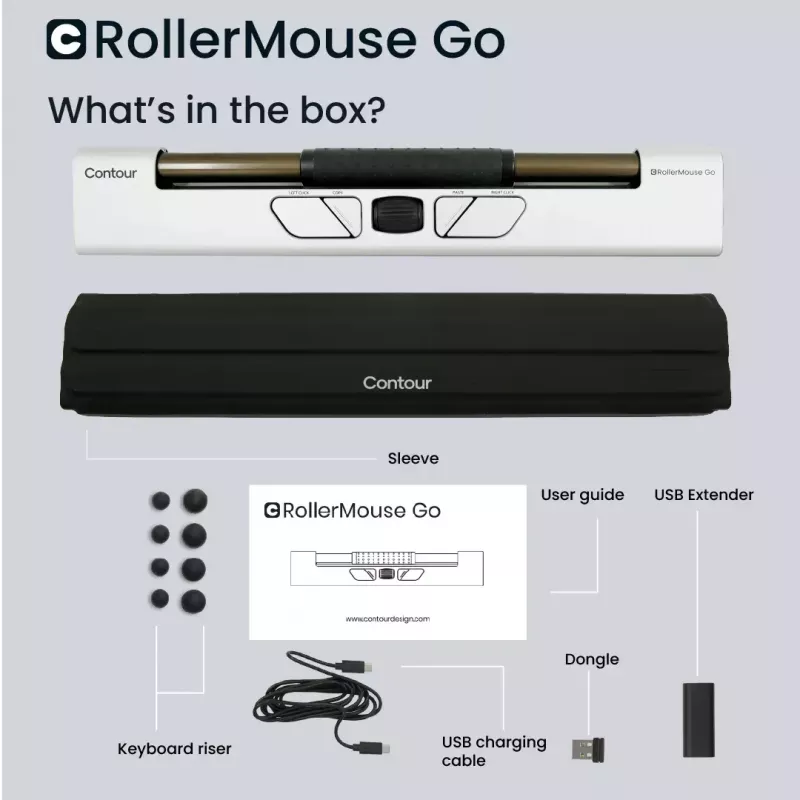 Pelė Contour Design Rollerpelė Go RF Wireless Bluetooth USB Type-A