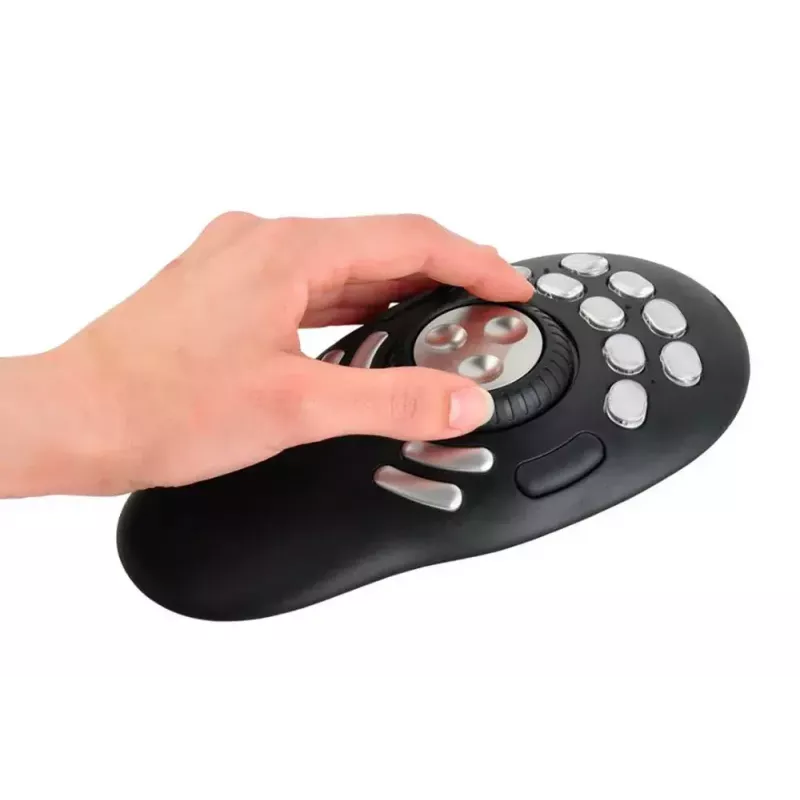 Multimedijos valdiklis Contour PRO v2 — USB, sidabrinė/juoda, 43×77,5×11,5 mm