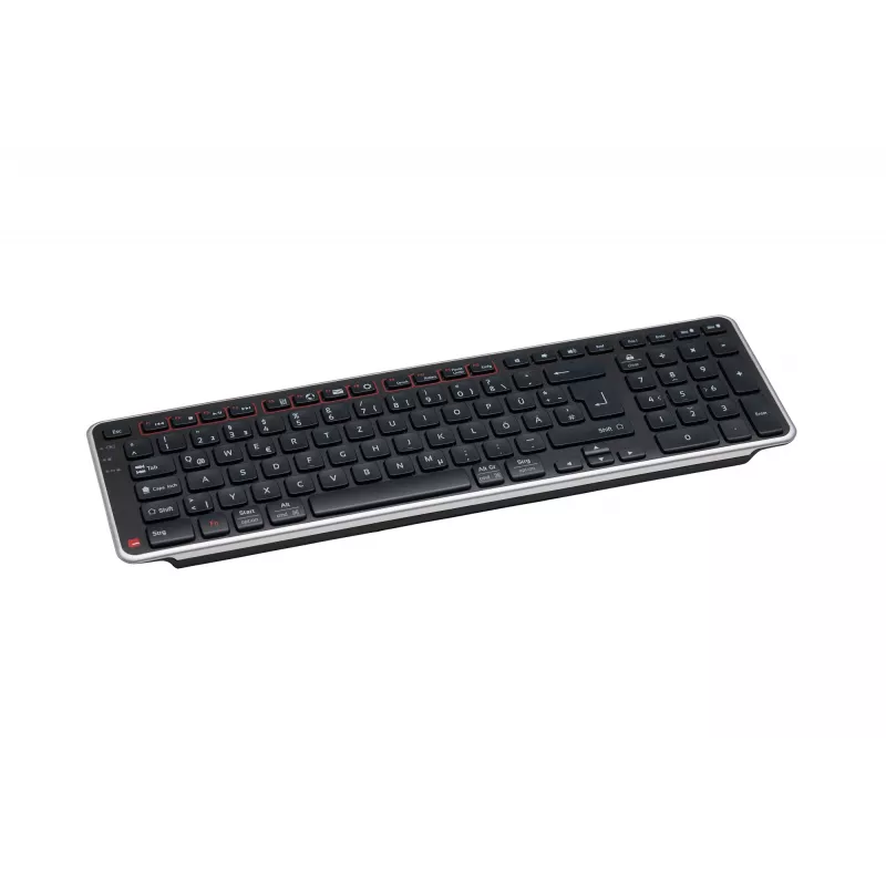 Contour Design Balance klaviatūra DE, belaidė, pilno dydžio (100 %), belaidė, RF belaidis + USB, žirkliniai klavišai, QWERTZ, juoda
