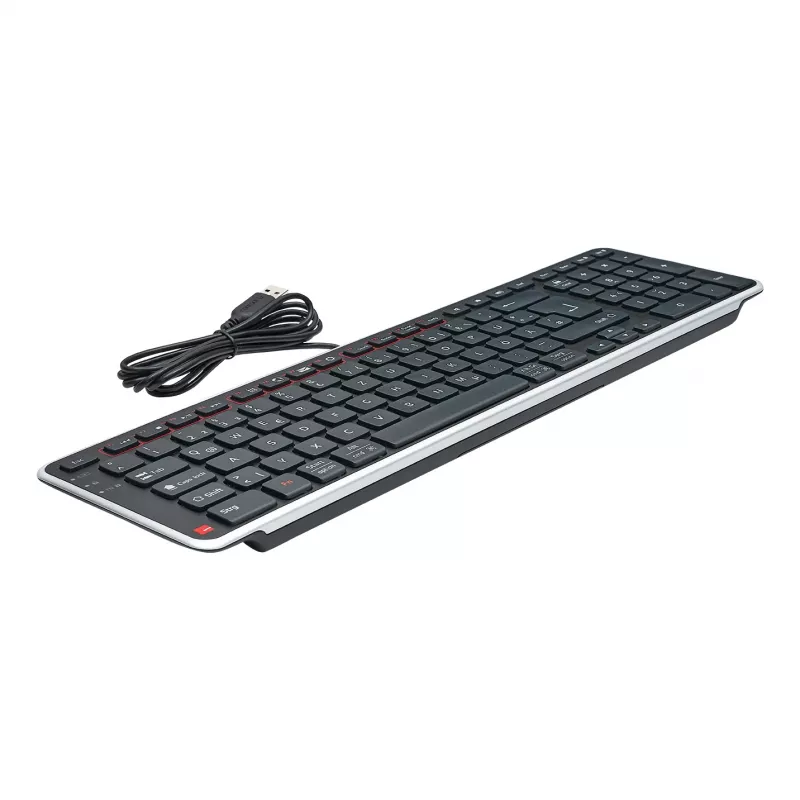 Contour Design Balance klaviatūra DE, laidinė, pilno dydžio (100 %), belaidė, RF belaidė + USB, QWERTZ, juoda