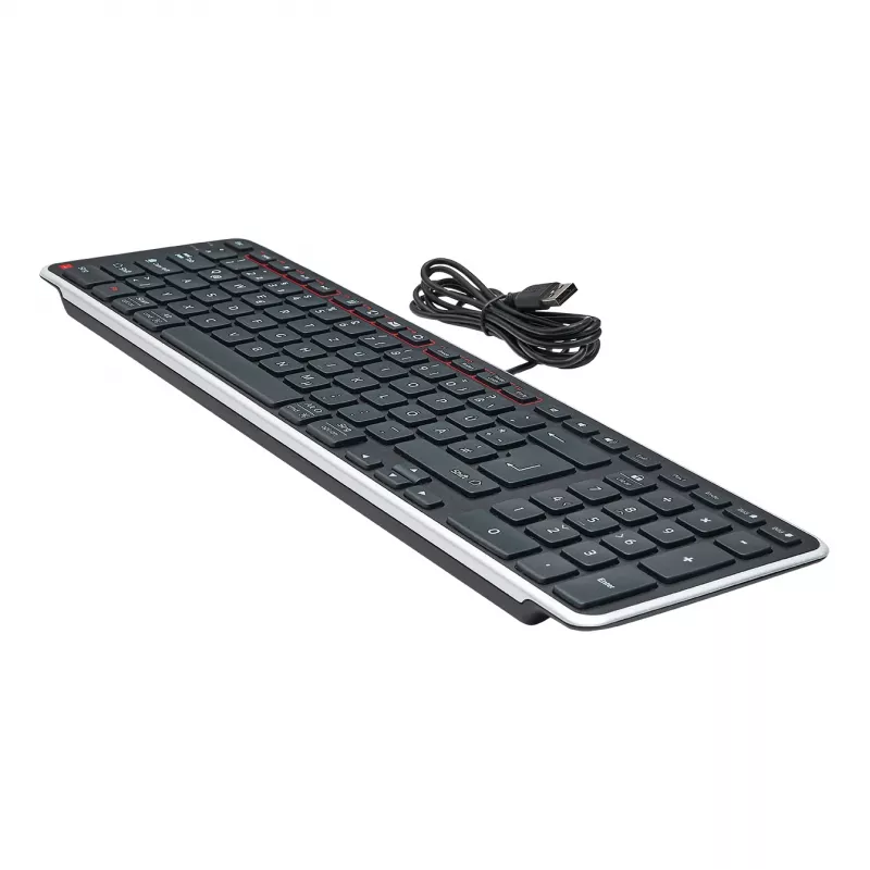 Contour Design Balance klaviatūra DE, laidinė, pilno dydžio (100 %), belaidė, RF belaidė + USB, QWERTZ, juoda