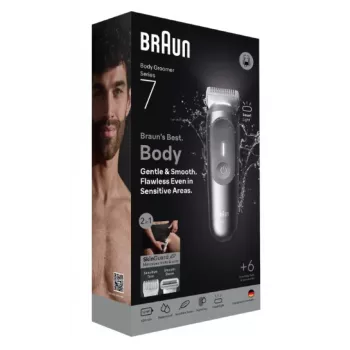 Kūno kirpimo mašinėlė Braun Series 7 BG7550, pilka, ličio jonų baterija