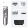Kūno kirpimo mašinėlė Braun Series 7 BG7550, pilka, ličio jonų baterija