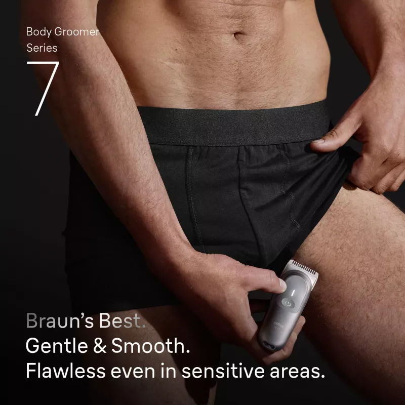 Kūno kirpimo mašinėlė Braun Series 7 BG7550, pilka, ličio jonų baterija