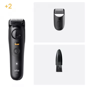 Braun BeardTrimmer 5 BT5500 barzdaskutė Baterija 20 2 cm Šlapiam ir sausam naudojimui Juoda