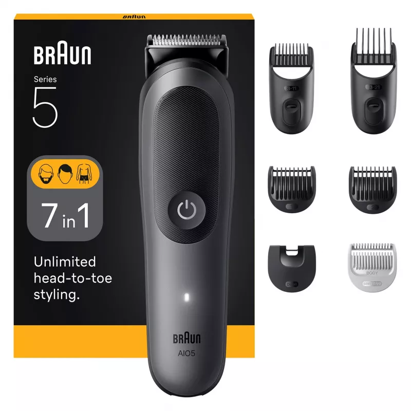 Braun AIO5520 plaukų kirpimo mašinėlė / kirpėjas juoda, pilka 14 ličio jonų (Li-Ion)