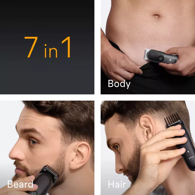 Braun AIO5520 plaukų kirpimo mašinėlė / kirpėjas juoda, pilka 14 ličio jonų (Li-Ion)