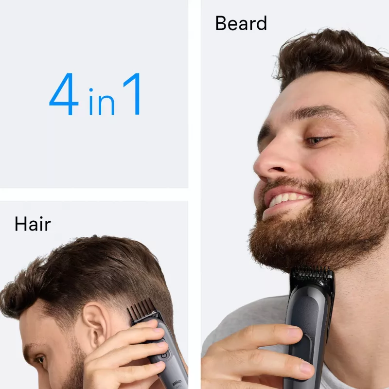 Braun AIO3500 plaukų kirpimo mašinėlė / barzdaskutė juoda, pilka 14 nikelio-metalo hidrido (NiMH)