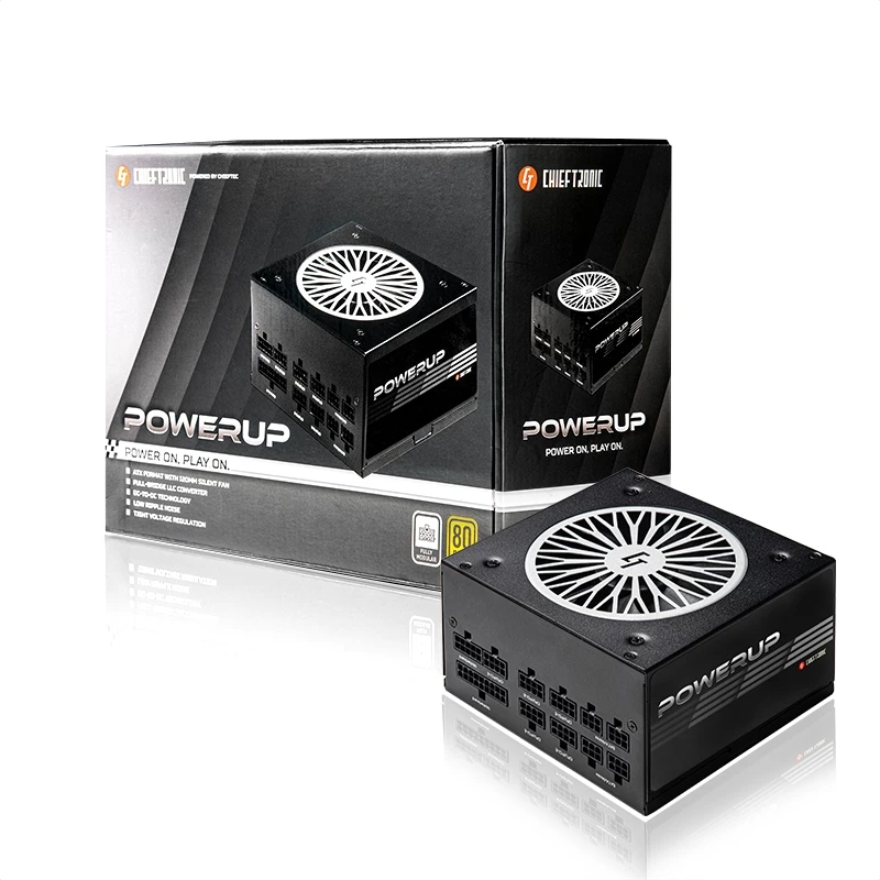 Chieftec PowerUp GPX-850FC maitinimo blokas 850 W 20+4 pin ATX ATX juodas