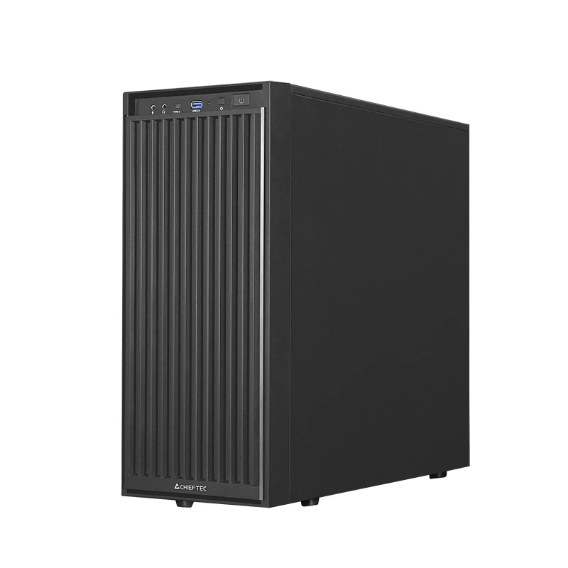 Kompiuterio korpusas CHIEFTEC BW-01B-OP Midi Tower ATX/ITX, palaiko 6×3,5″ + 4×2,5″, 2×5,25″, galinis 1×120 mm, SGCC, juodas, 200×510×465 mm