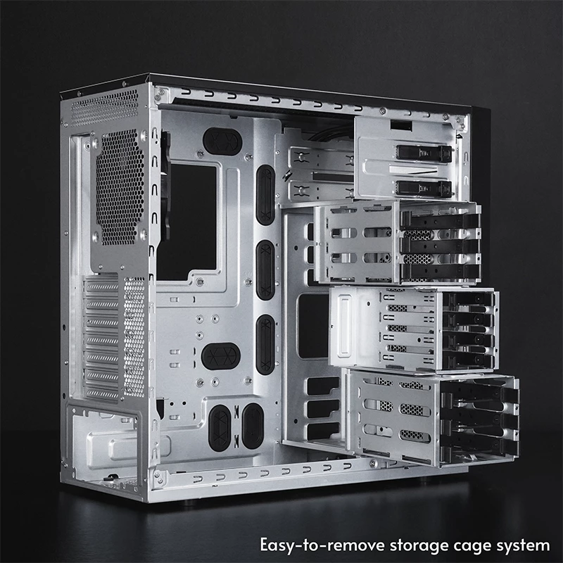 Kompiuterio korpusas CHIEFTEC BW-01B-OP Midi Tower ATX/ITX, palaiko 6×3,5″ + 4×2,5″, 2×5,25″, galinis 1×120 mm, SGCC, juodas, 200×510×465 mm