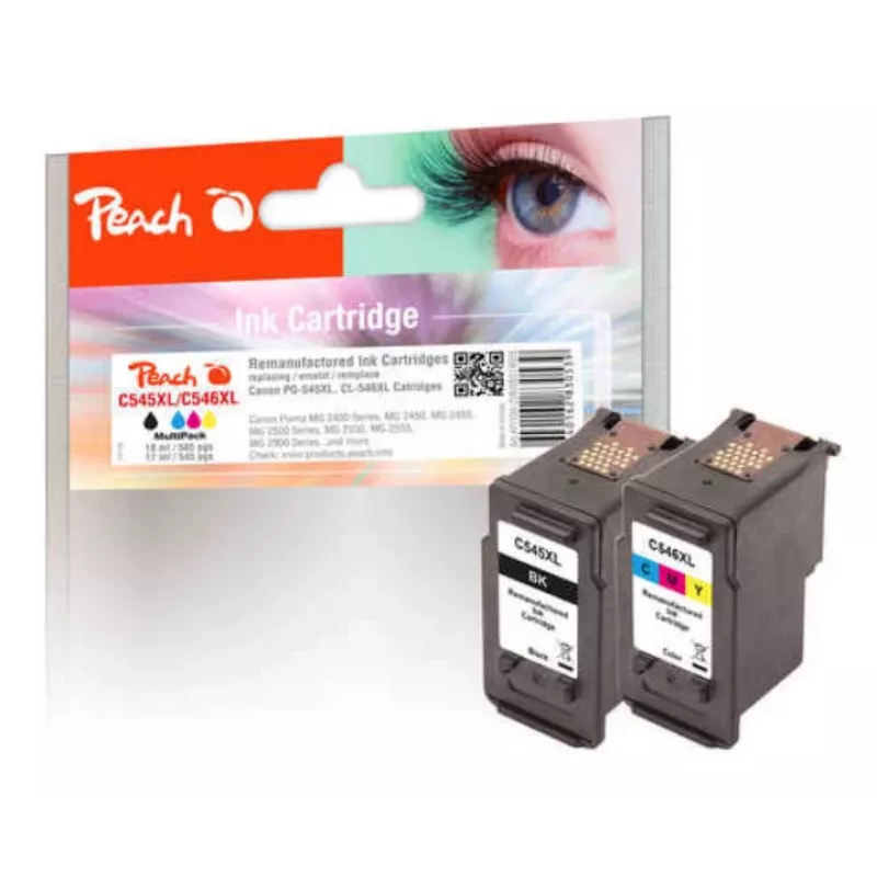 Peach 0F319026 rašalo kasetė juoda, žydra, purpurinė, geltona