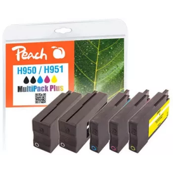 Peach PI300-587 rašalo kasetė Juoda, Žydra, Purpurinė, Geltona