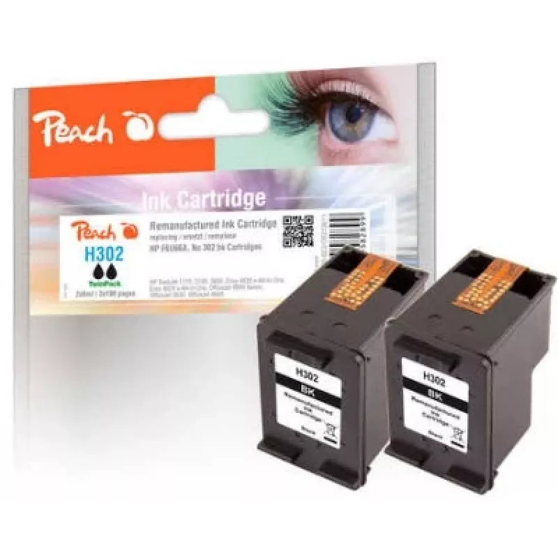 Peach 319611 rašalo kasetė 2 vnt. Suderinama Standartinė talpa Juoda