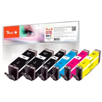 Peach Multi pakuotė Plus, suderinamas su Canon PGI-570XL*2, CLI-571XL
