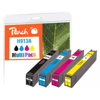 Peach PI300-744 rašalo kasetė 4 vnt. Suderinama Juoda, Žydra, Purpurinė, Geltona