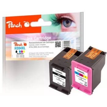 Peach PI300-808 rašalo kasetė 2 vnt. Didelės talpos (XL) juoda, žalsvai mėlyna, purpurinė, geltona